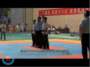 陈旭在2012.10.4日在首届潍坊国际武术节上的三场推手